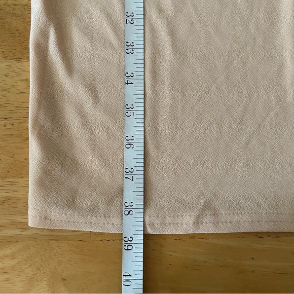 NWT PRETTYLITTLETHING Nude Plus One Shoulder Slinky Bodycon Mini Dress - Picture 9 of 11